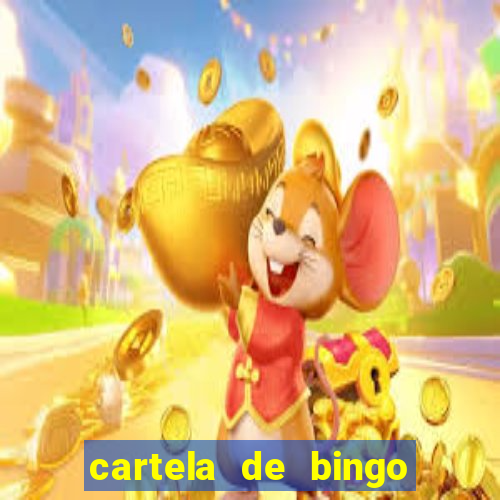 cartela de bingo pra imprimir